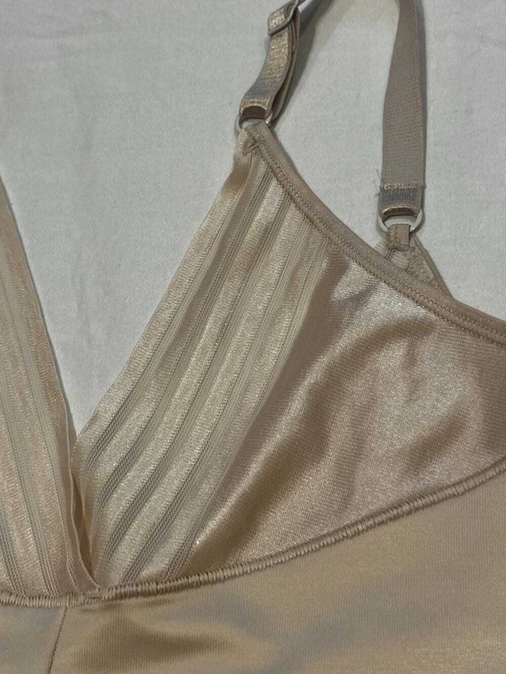 M&S Bodycon Mini Slip Nude Beige US Size 8 UK 12 GOOD Quality Marks & Spencer
